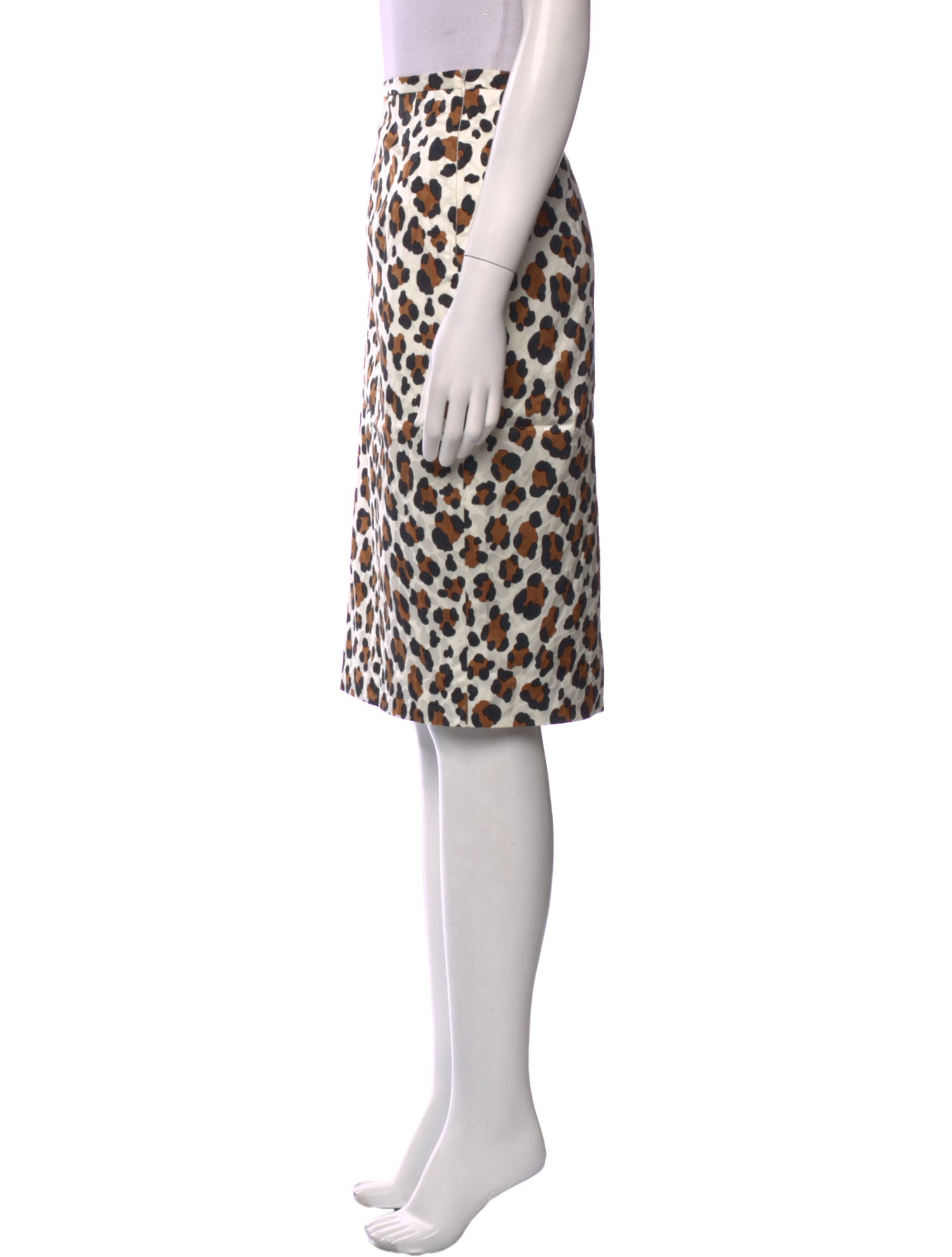 Michael Kors Animal Print Knee-Length Skirt